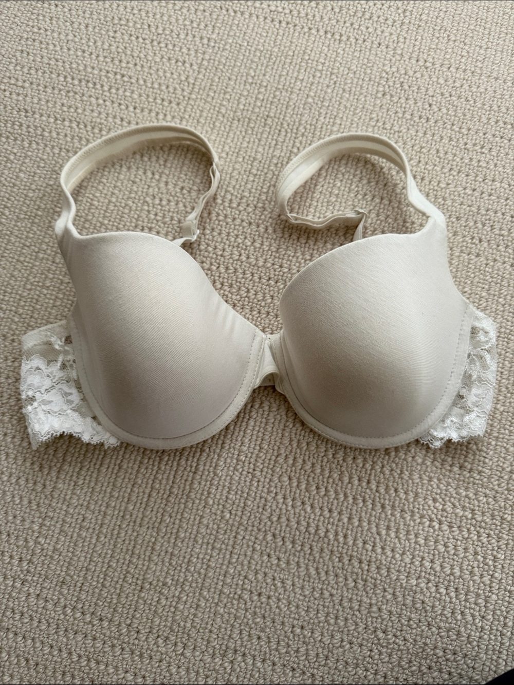 La Perla white bra with lace sides 34D